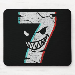 Mousepad Camiseta do Número 7 Mau - Piada do 7 Comeu 9 Meme