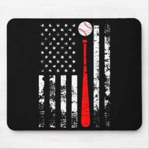Mousepad Camiseta do Time de Beisebol da Bandeira Americana