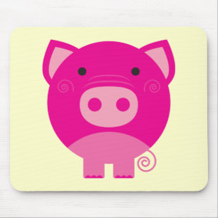 Mousepad Camiseta e presentes cor-de-rosa do porco