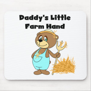Mousepad Camiseta e presentes da mão de fazenda do pai pouc