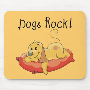 Mousepad Camiseta e presentes da rocha dos cães