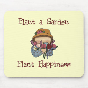 Mousepad Camiseta e presentes de jardinagem da felicidade