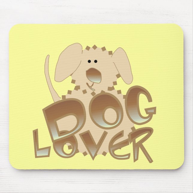 Mousepad Camiseta e presentes do amante do cão de Brown (Frente)