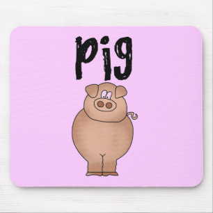 Mousepad Camiseta e presentes do animal de fazenda do porco