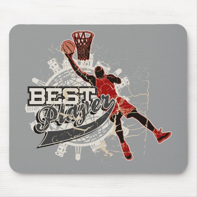 Mousepad Camiseta e presentes do basquetebol (Frente)