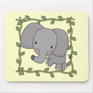 Mousepad Camiseta e presentes do elefante do bebê
