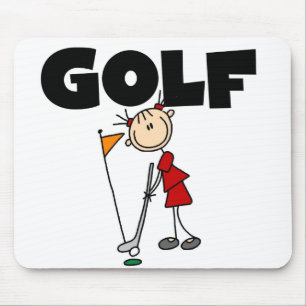 Mousepad Camiseta e presentes do GOLFE das meninas