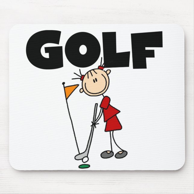 Mousepad Camiseta e presentes do GOLFE das meninas (Frente)