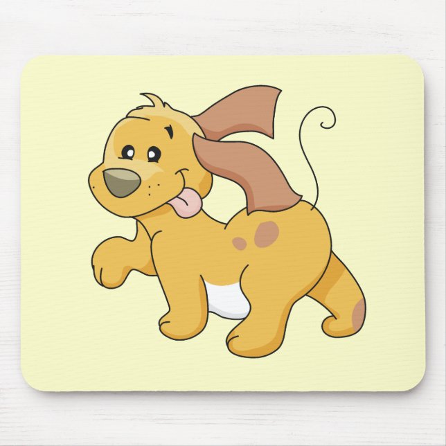 Mousepad Camiseta e presentes felizes do cão de Brown (Frente)