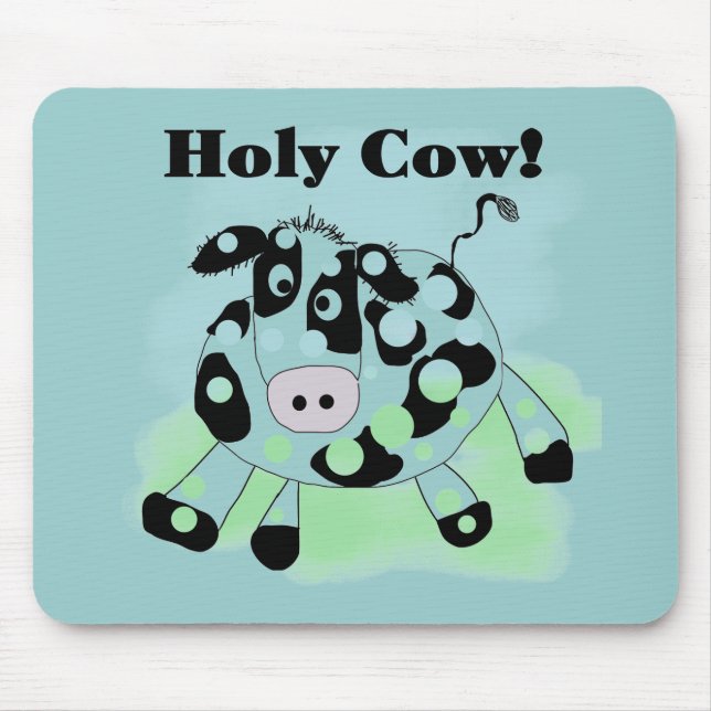 Mousepad Camiseta e presentes santamente da vaca (Frente)