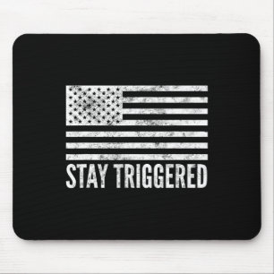Mousepad Camiseta engraçada da bandeira americana pró-Trump