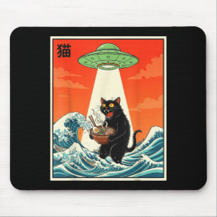 Mousepad Camiseta engraçada de anime japonês Ramen de gato
