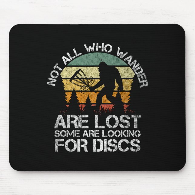 Mousepad Camiseta engraçada de Bigfoot de golfe de disco pa (Frente)