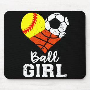 Mousepad Camiseta engraçada de futebol feminino macia