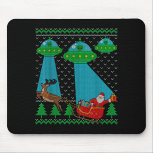 Mousepad Camiseta engraçada de Natal feia de Papai Noel sle