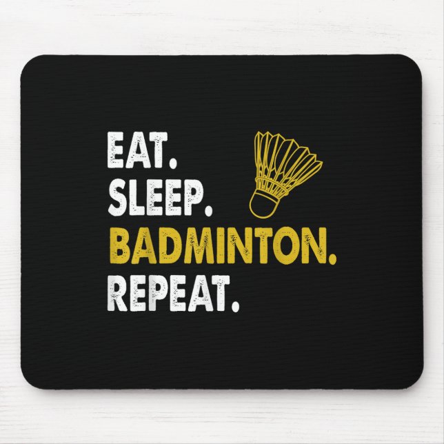 Mousepad Camiseta engraçada de novidade de peteca de badmin (Frente)