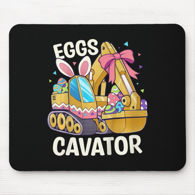 Mousepad Camiseta engraçada de Páscoa para crianças Ovos Ca (Frente)