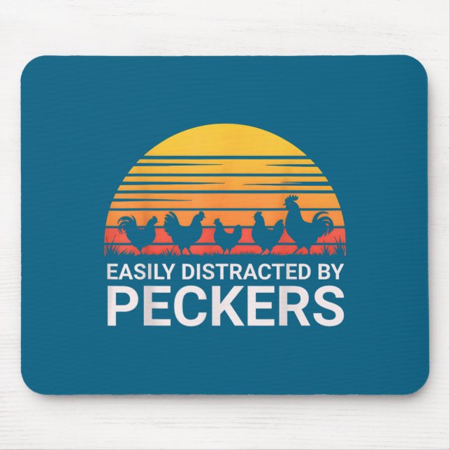 Mousepad Camiseta Facilmente Distraído Batedores Amante de  (Frente)