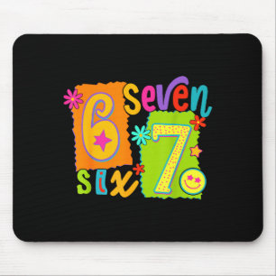 Mousepad Camiseta Funny Six Seven 6 7 Meme 67 Mulheres Meni