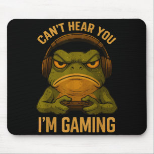 Mousepad Camiseta Gráfica de Arte de Sapo de Jogador Engraç