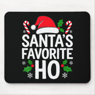Mousepad Camiseta Ho Favorita do Papai Noel Adulto Crianças