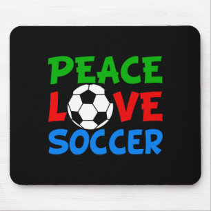 Mousepad Camiseta Infantil Fofa de Futebol Paz Amor 