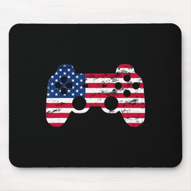 Mousepad Camiseta Infantil Meninos Video Game Bandeira Amer (Frente)