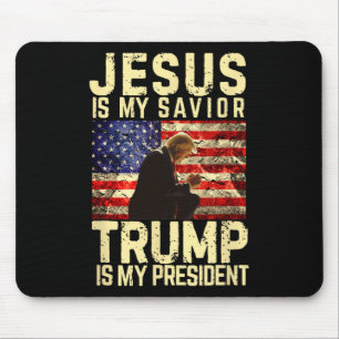 Mousepad Camiseta Jesus Trump - Jesus é meu Senhor Salvador