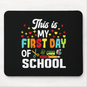 Mousepad Camiseta Kids Este É Meu Primeiro Dia De Escola Ck