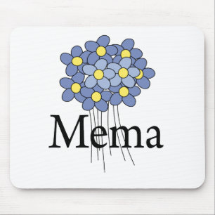 Mousepad Camiseta MeMa Flor Azul Bonita