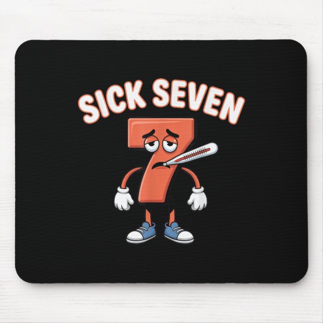 Mousepad Camiseta Meme Seven Doente Seis Sete Wordplay Dive (Frente)