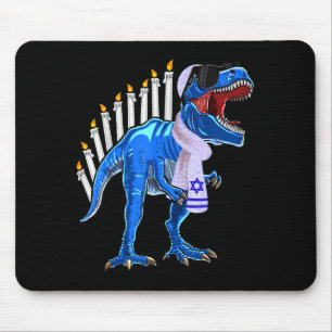 Mousepad Camiseta Menorasaurus Rex T Rex Dinossauro Hanukka