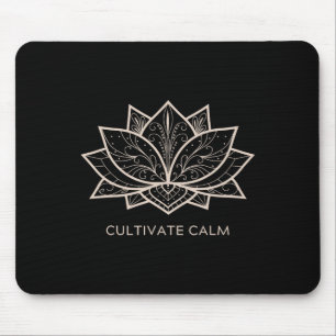 Mousepad Camiseta Minimalista de Yoga com Frase de Mindfuln
