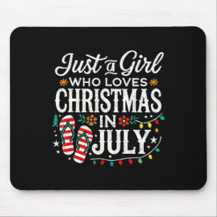 Mousepad Camiseta Natal Em Julho Meninas Verão Praia Divert