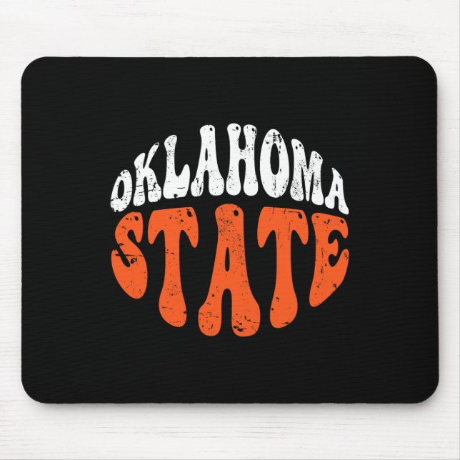 Mousepad Camiseta Oklahoma State Tee.retro Design Desgastad (Frente)
