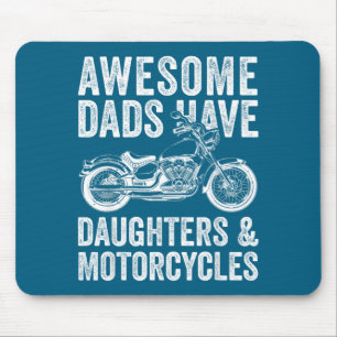 Mousepad Camiseta Pais Filhas Motocicleta Pai