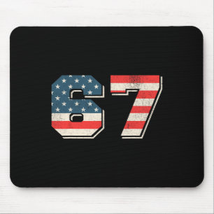 Mousepad Camiseta Patriótica 6 7 Seis Sete Meme 67 Homens M