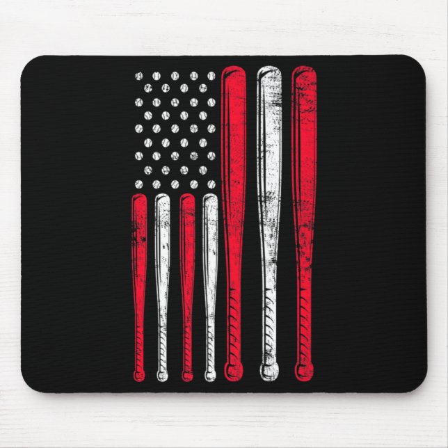 Mousepad Camiseta Premium da Equipe de Beisebol da Bandeira (Frente)