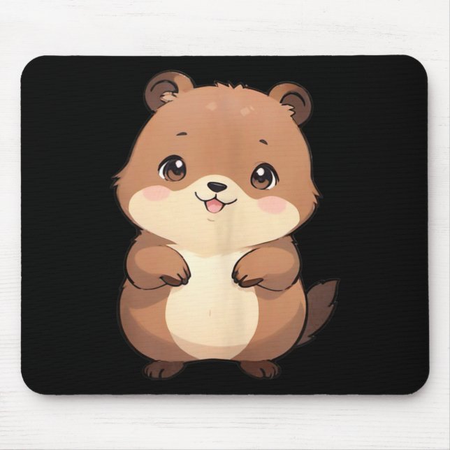Mousepad Camiseta Regata Kawaii Chibi Groundhog - Panfurwar (Frente)