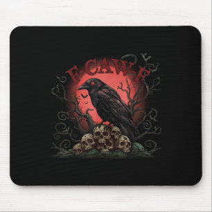 Mousepad Camiseta Skull Pilha Corvo F-caw-f Halloween