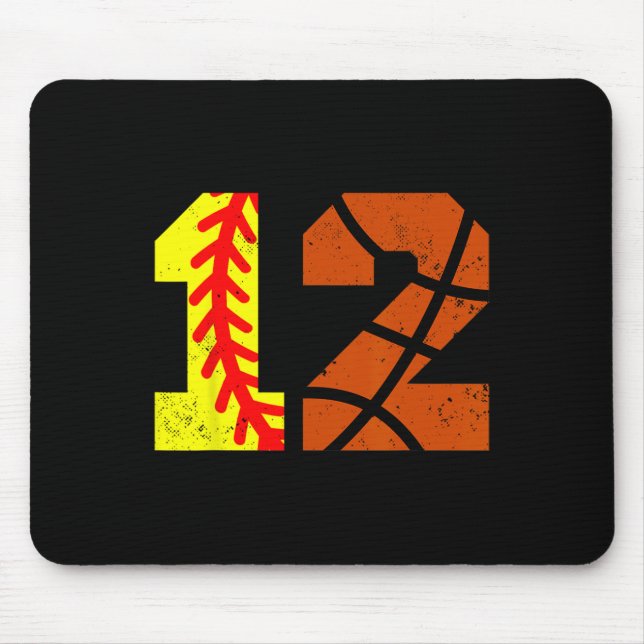 Mousepad Camiseta Softll Sketll Número 12 Piada de Aniversá (Frente)