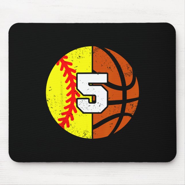 Mousepad Camiseta Softll Sketll Número 5 Engraçada para Ani (Frente)
