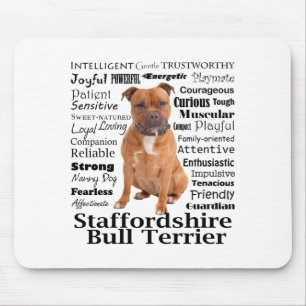Mousepad Camiseta Traços Staffie