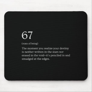 Mousepad Camiseta V feminina 67 Definição Meme