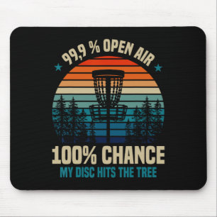 Mousepad Camiseta Vintage de Disc Golf para Homens Mulheres