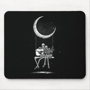 Mousepad Camisetas De Bandas De Lua Skeleton - Rock And Rol