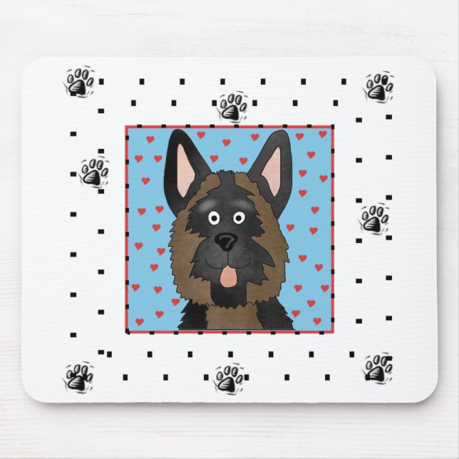 Mousepad Camisetas de cães german shepherd e presentes (Frente)