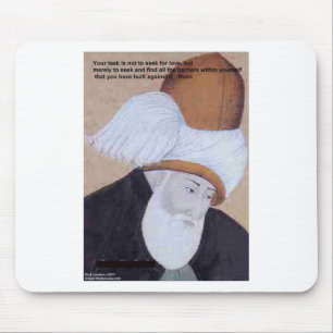 Mousepad Camisetas e Cartões com a Citação de Rumi "Obstácu