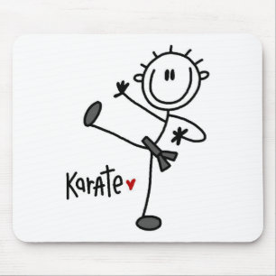 Mousepad Camisetas e Presentes Básicos de Karatê com Boneco
