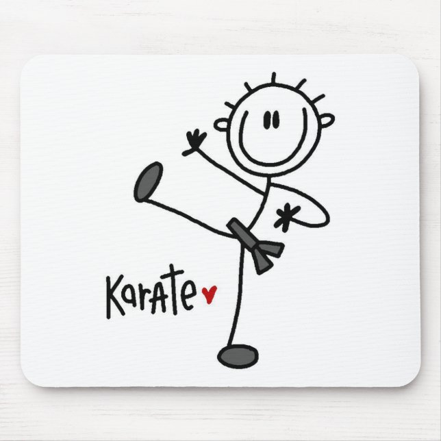 Mousepad Camisetas e Presentes Básicos de Karatê com Boneco (Frente)